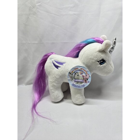 Hasbro My Little Pony 9” Unicorn Plush - Glory - 40 Years 2023 Basic Fun - Picture 1 of 9